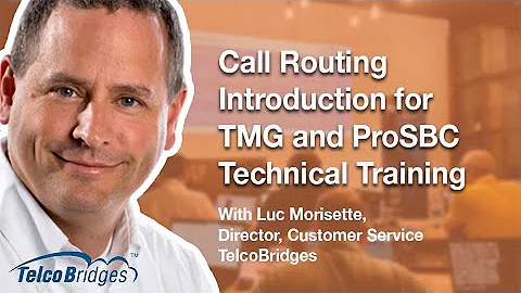 Call Routing Introduction for TMG and ProSBC Technical Training