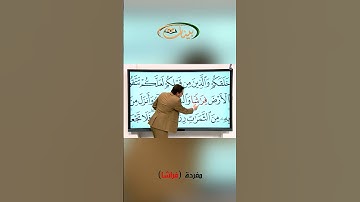 المفردات الصعبة مع القارئ مازن الخالدي ـ مفردة فراشا