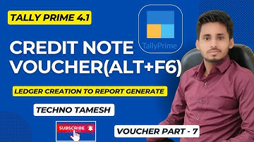 credit note voucher | sales return | #tally #tallyprime @technotamesh