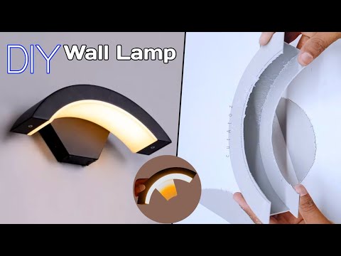 How To Make Wall Light LED Single Curved Design Indoor Wall Lamp Diy Simple design light Diy