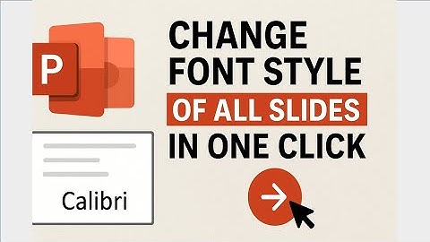 How to Change the Fonts on all Slides in PowerPoint !