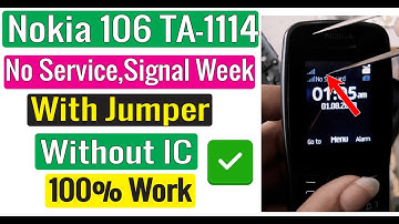 Nokia 106 TA-1114 No Service Solution | Nokia 106 Network Problem Jumper Solution 100% Work