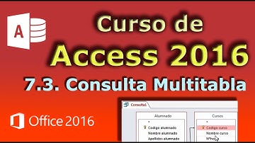 Curso de Access 2016. 7.3. Consulta multitabla