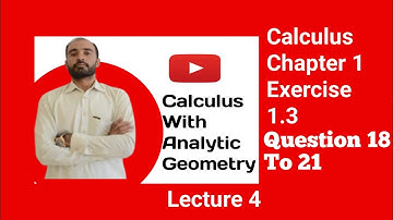 Bsc Calculus Chapter 1 Exercise 1.3 | Continuity of the Function | calculus help | mathematics lec.4