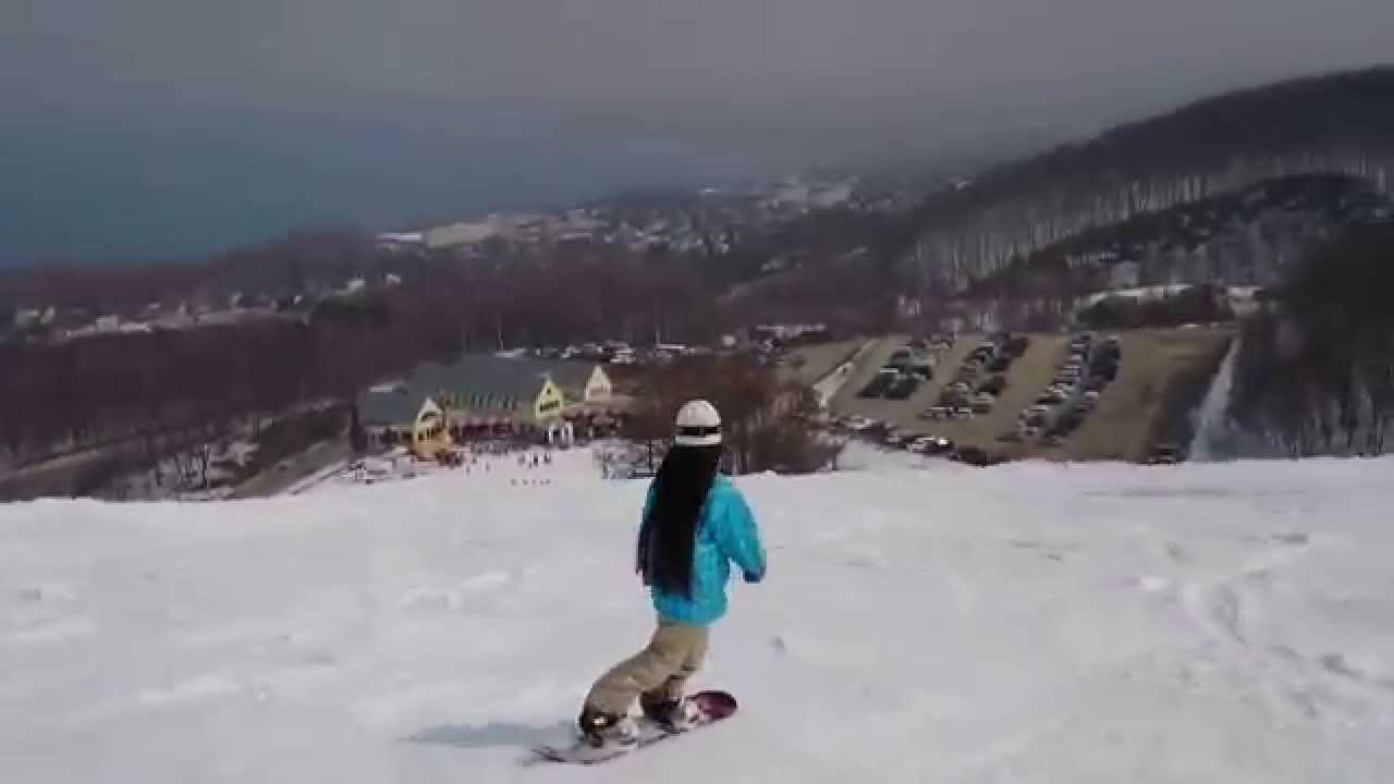 スノーボード動画 スノークルーズオーンズ2015年3月28日 (小学生 5年生 女子)今シーズン最後かな？(SNOWCRUISE ONZE)スキー場 Hokkaido Snowboarding