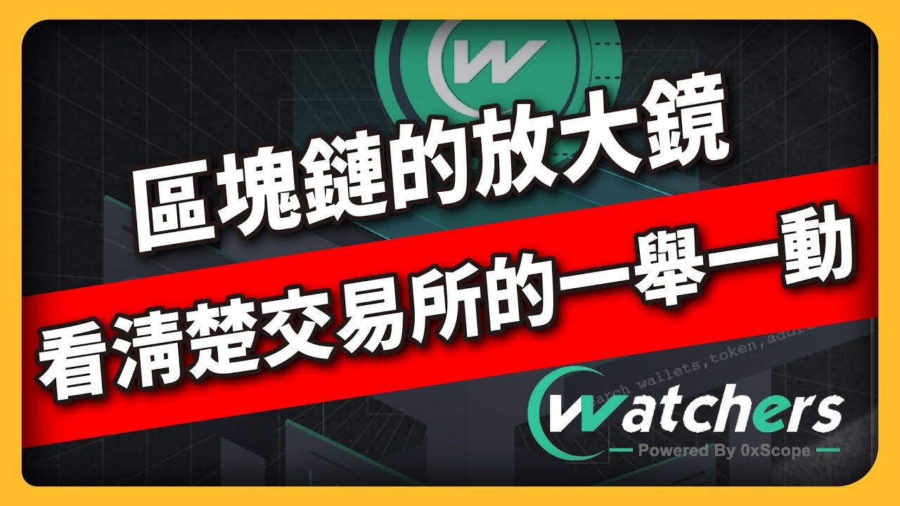 『工具介紹』區塊鏈的放大鏡 ! 看清楚交易所的一舉一動 Watchers 0xScope(551集) - YouTube