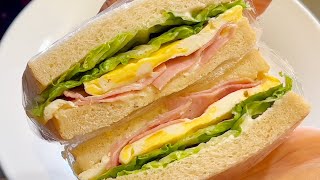 Egg Ham Sandwich for Breakfast