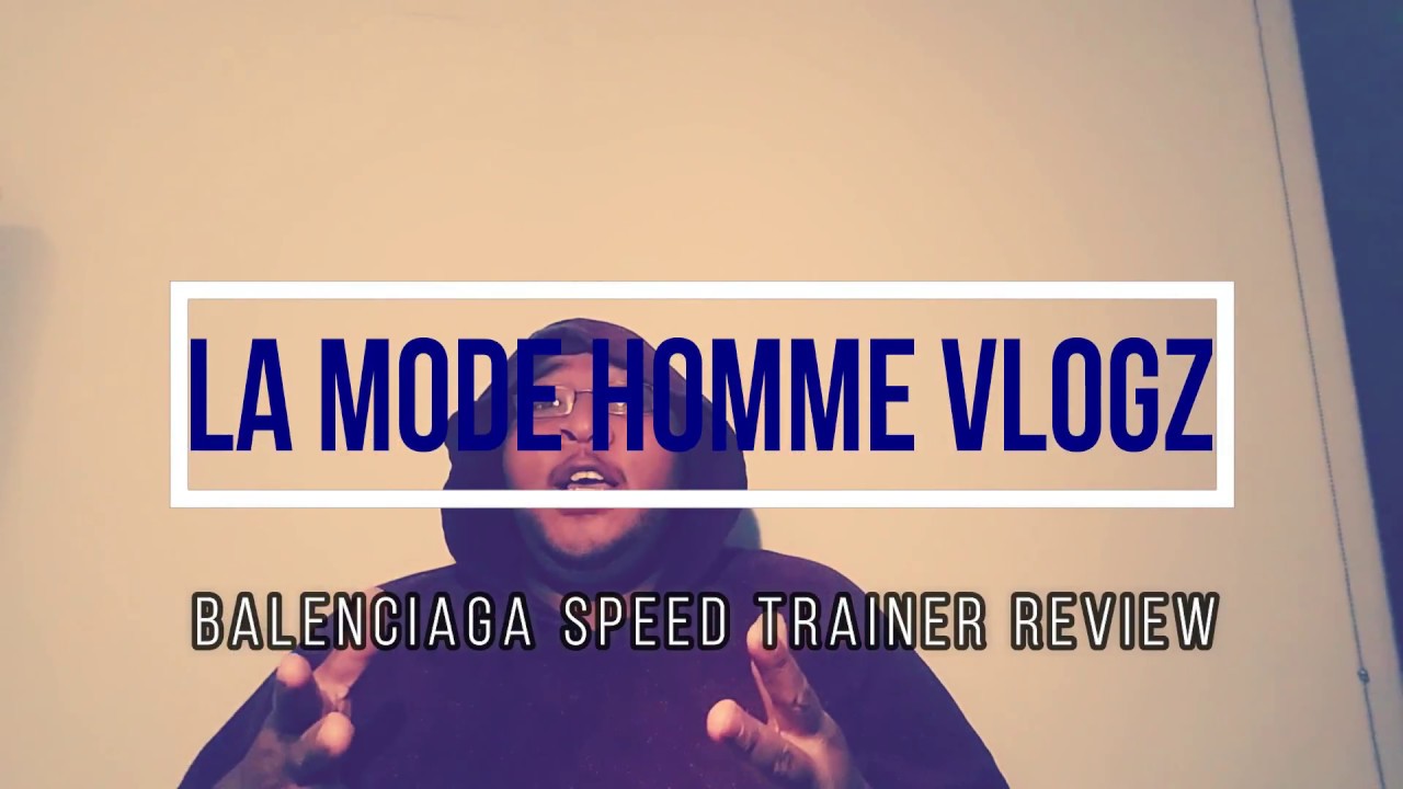 Balenciaga Speed Trainer Logo Print Black White StockX