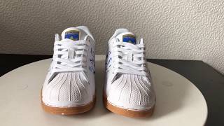 Adidas Superstar II White Blue Brown Woman