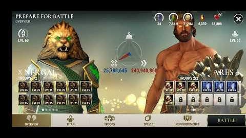 DAWN OF TITANS  ARES 250 MIL DEFENSE PRESTIGE 4 VS NERGAL