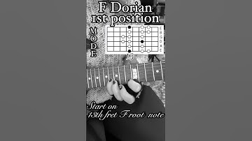 F Dorian mode 1st position guitar lesson #dorianmode