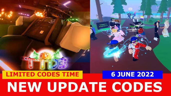 NEW UPDATE CODES [SUBWAY, +7 EMOTES] TTD 3 ROBLOX, LIMITED CODES TIME