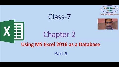 Class 7 Computer | Class 7 excel | Using Excel As a Database | Using Form in Excel | #3