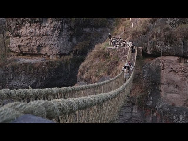 Rope bridges preserving the Inca heritage 