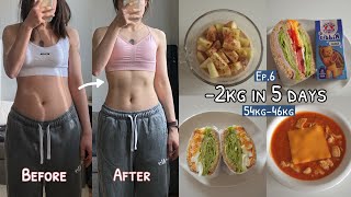DIET#6 | 2KG IN 5 DAYS  Trying LE SSERAFIM's workout routine | Simple Diet Recipes to Lose Weight