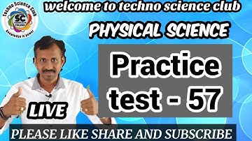 AP IIIT PHYSICAL SCIENCE PRACTICE TEST - 57 ELECTRIC CURRENT