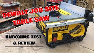 Dewalt DW745 Job Site Table Saw Unboxing, Test, &amp; Review!