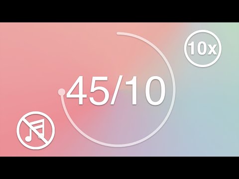 45 Minute Timer - 10 Minute Break - Pomodoro Technique - Pastel Color Wheel