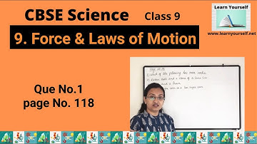 CBSE Std-9 Sci Ch-9 Que:1 page no.118 || Force Laws of motion|| Inertia