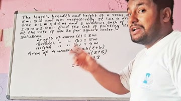 Problem related to area of four walls and cost of painting.