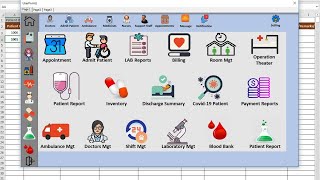 #1 How to Create Hospital/Clinic Management System in Excel VBA 2021 || Multi Purpose App screenshot 3