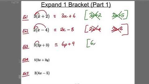 GCSE Revision Video 2   Expanding 1 Bracket 1