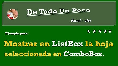 Muestra en listbox la hoja seleccionada en combobox.