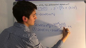 How to Solve: Does the function satisfy the differential equation?