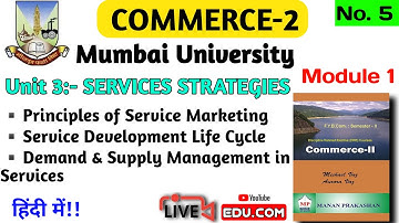 Commerce2 FY.Bcom  Service Marketing Life Cycle Demand and Supply Management #commerce #live #mu