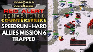 Red Alert Remastered Counterstrike - Allies Mission 6 - Speedrun (Hard) - Trapped