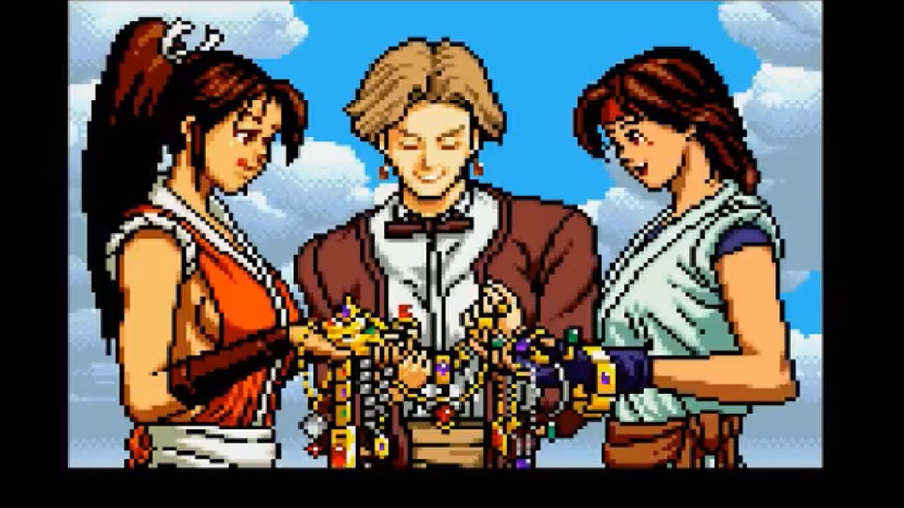 MAI , YURI AND KING STEAL RUGAL 💲$💲 KOF 94 ENDING ( THE KING OF ...