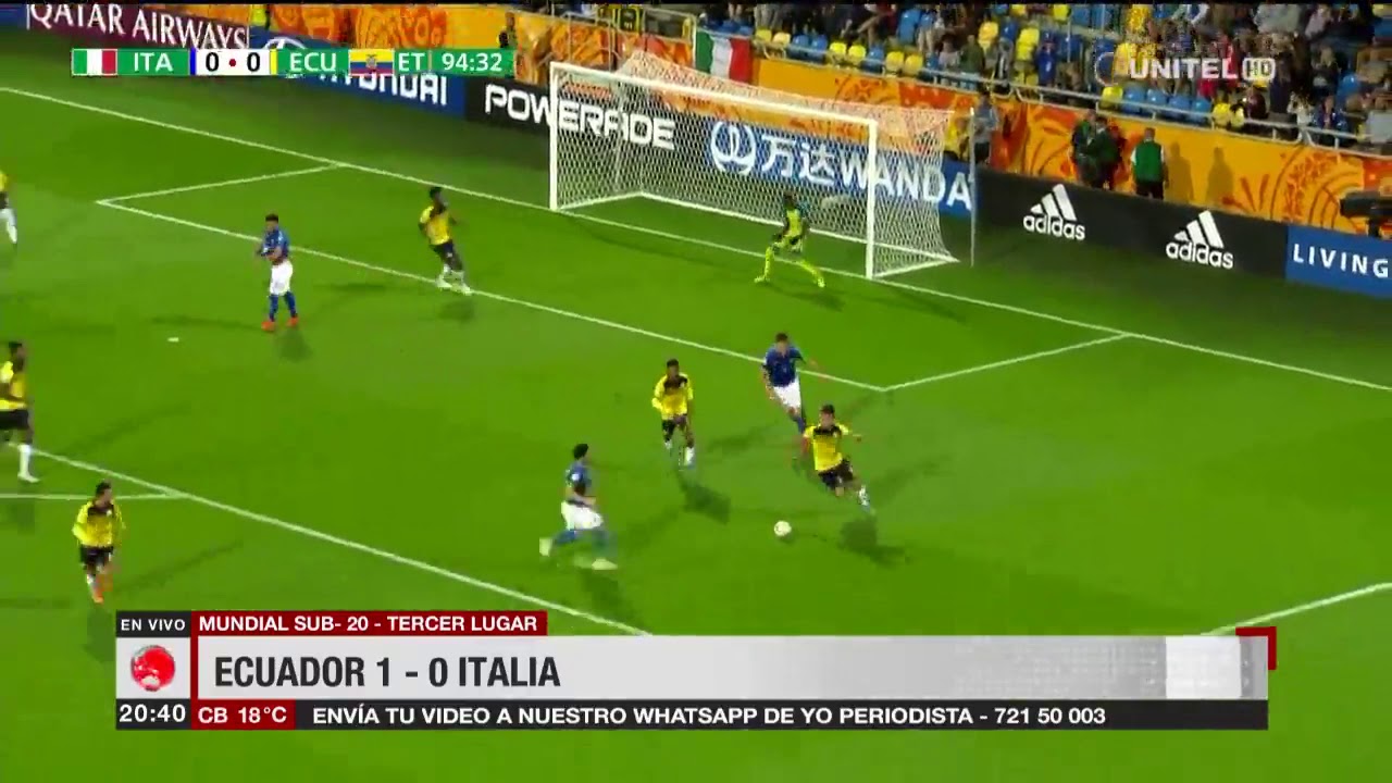 Mundial Sub 20 Ecuador 1 0 Italia Youtube