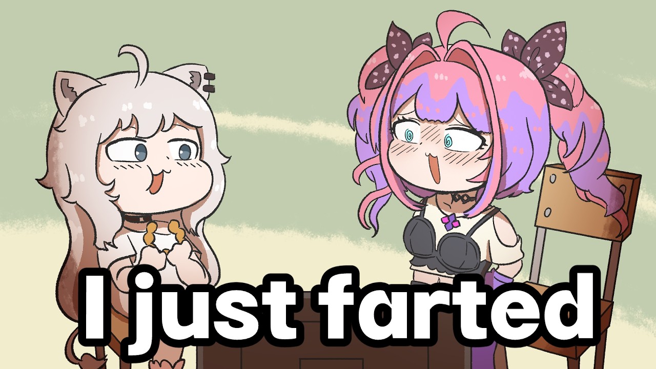 【Hololive】Vivi farted while playing a horror game with Botan【Shishiro Botan/Clip/Ebihurai/Comic】