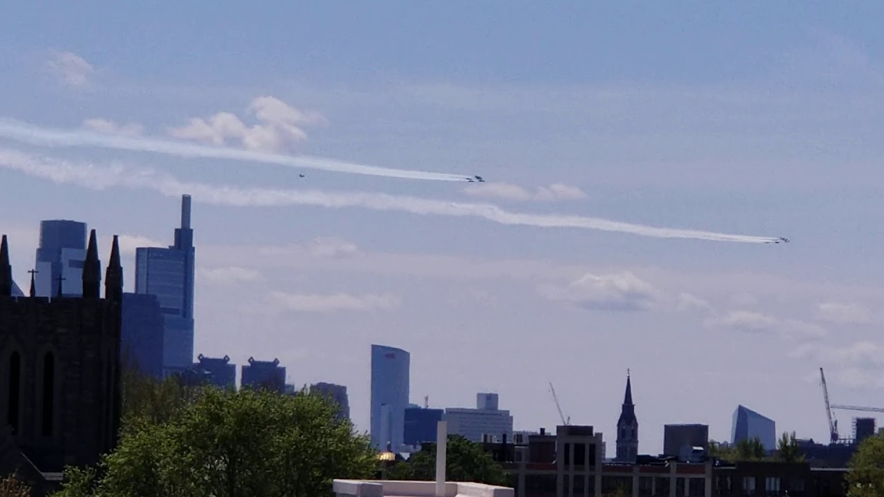 2020 Jets Fly Over Philadelphia For Covid19 Essential Employees 1st Pass YouTube