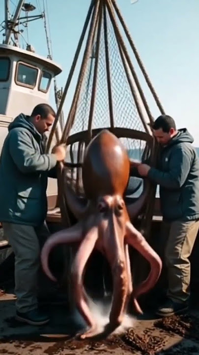 A giant octopus #octopus #fishing #fisherman #sea