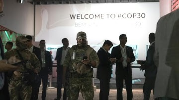 Scene after Indigenous protesters clash with security at climate summit in Brazil | AFP