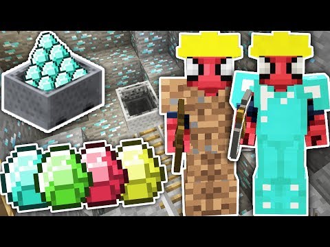Zengin Örümcek Adam Madenci Oldu - Minecraft Zengin vs Fakir Örümcek Adam