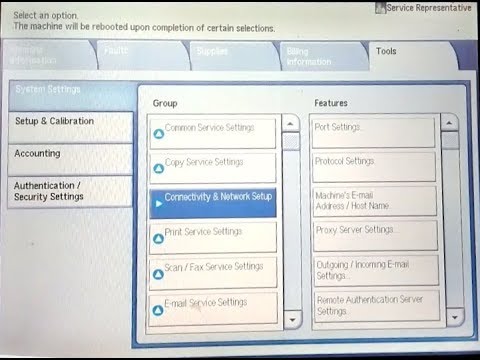 Networking settings in xerox workcentre 7435/7425/7428/7335/7345/7355