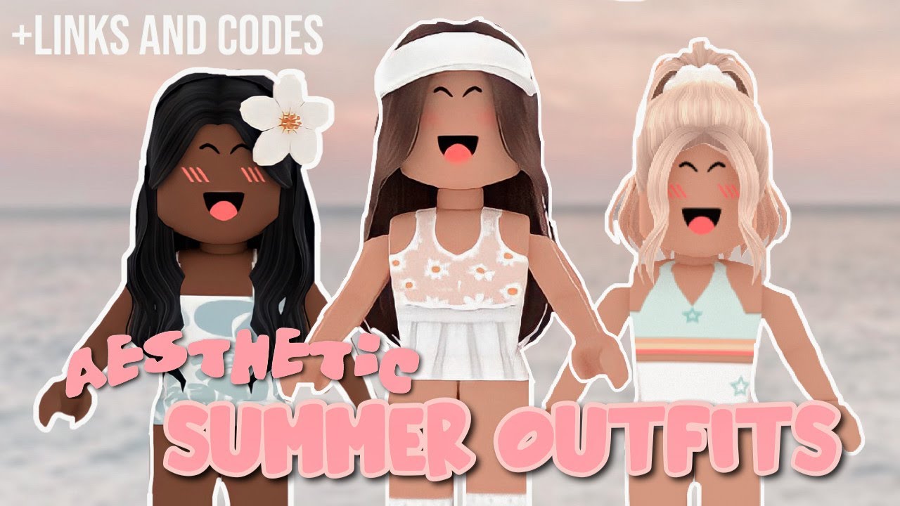 Aesthetic Summer Roblox Outfits W Codes Links Youtube - summer aesthetic roblox outfits codes