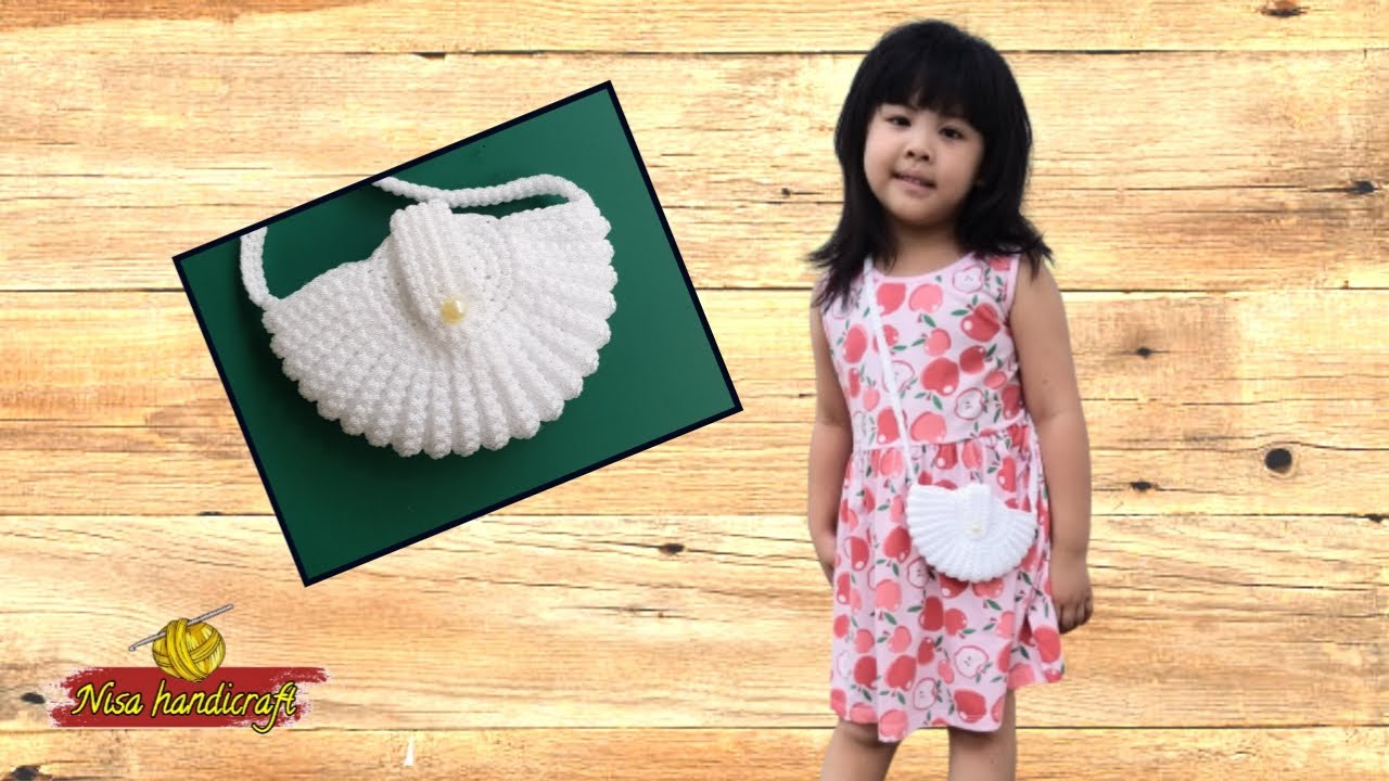 Crochet bag half circle   กระเป๋าครึ่งวงกลมโครเชต์