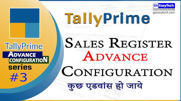 Columnar Sales Report Configuration in Tally Prime, Sales Register Configuration in Tally Prime