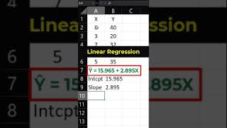 Simple Linear Regression Equation | Prediction in Excel or Google Sheet screenshot 2