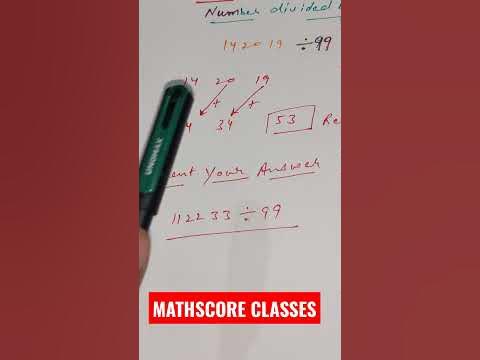 Number divided by 99........... simplest Trick......#mathscoreclasses