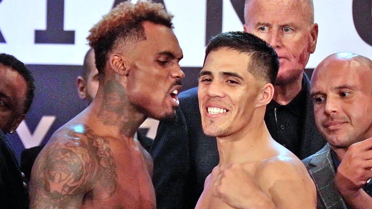 JERMELL CHARLO and BRIAN CASTANO HEATED WEIGH IN! TEAMS ALMOST GET INTO FIGHT! - FULL VIDEO
