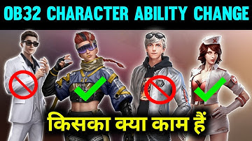 SKYLER CHARACTER ABILITY CHANGE AFTER OB32 UPDATE | SKYLER ABILITY CHANGE | FREE FIRE SKYLER ABILITY