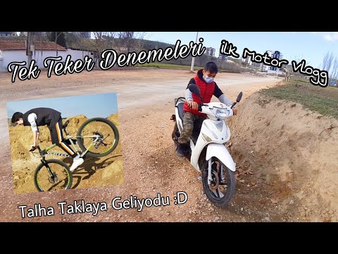 İlk Motor Vlog / Elektirikli Cupla Tek Teker Denemeleri / Motora Bakım Yaptık / Motorla Yanladık