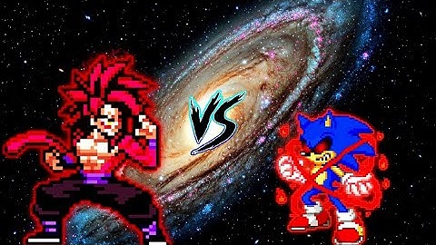 Son Goku SSJ4 V6 OP VS Sonic Chaos V4 JVL OP (all form) in Jump Force Mugen