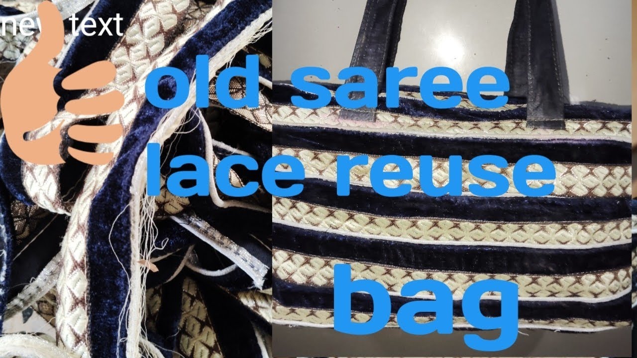 Diy/ best making idea from waste old saree lace/lace bag