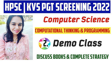 Demo Class 2-  PYTHON || HPSC PGT | KVS PGT || NS CLASSES