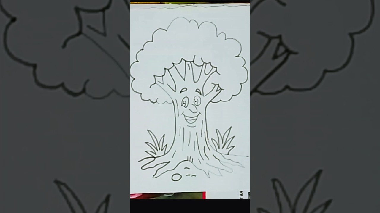 How to draw tree easy drawing |पेड़ का चित्र बनाना सिखा आसान तरीका@drawingteacherakshay #art @yrf